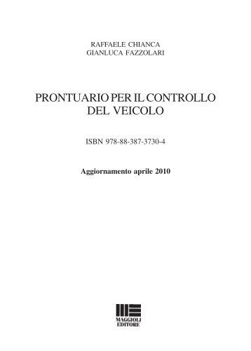 PRONTUARIO PER IL CONTROLLO DEL VEICOLO - Maggioli