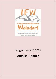 Programm 2011/12 August - Januar - Familienzentren Siegburg