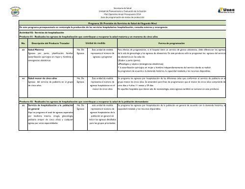 6. Guía de entendimientos para la programación hospitales