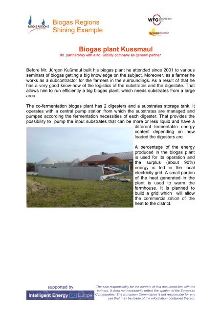 Kussmaul - Biogas Regions project