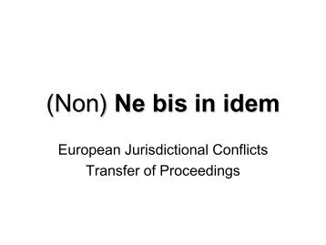 International ne bis in idem - EJTN