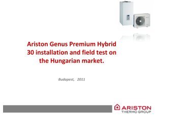 Ariston Genus Premium Hybrid 30 installation ... - Thermo Dragons