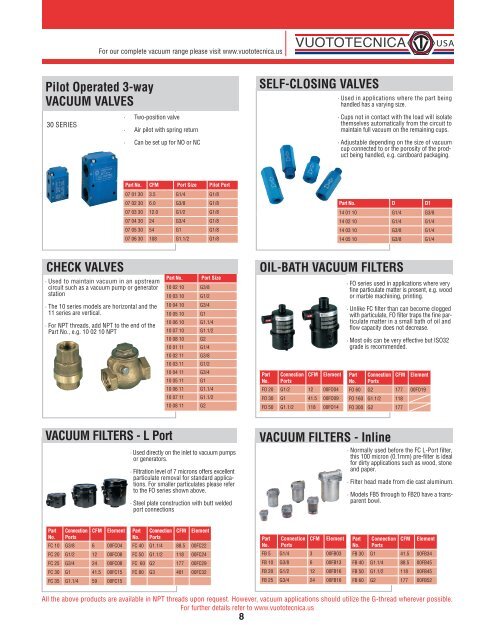 Vuototecnica Vacuum Catalog 2008