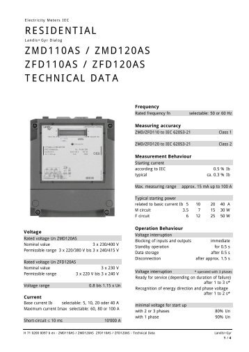 residential zmd110as / zmd120as zfd110as ... - Meter Manager