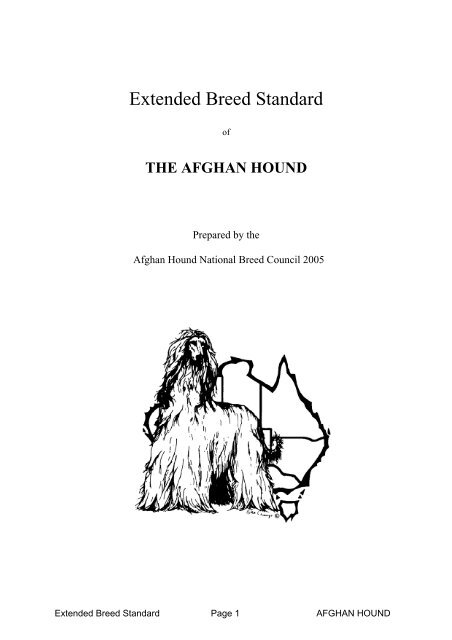 Breed Standard Extension Afghan Hound Club Of Nsw