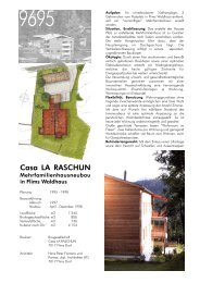 Casa LA RASCHUN - Fontana und Partner