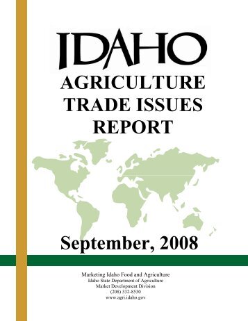 Phytosanitary and Tariff Issues Working Group - Idaho Department ...
