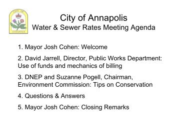 water and sewer rates - City of Annapolis
