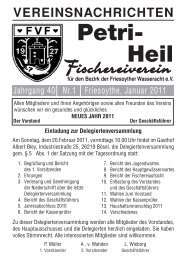 VEREINSNACHRICHTEN Petri- Heil - Fischereiverein Friesoythe