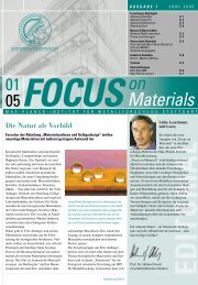 Focus on Materials, Ausgabe 1 - Max-Planck-Institut für Intelligente ...