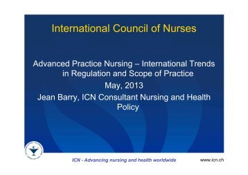 ICN - Advancing nursing and health worldwide - Swiss ANP