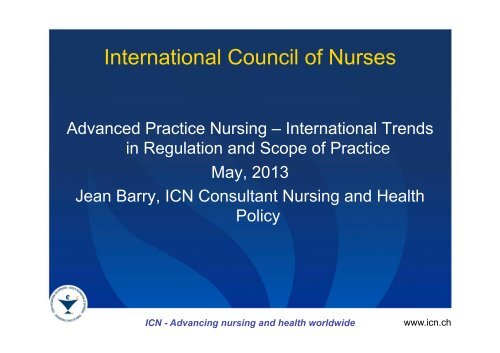 ICN - Advancing nursing and health worldwide - Swiss ANP