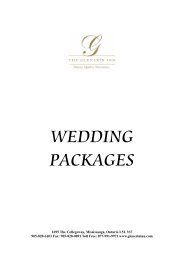 WEDDING PACKAGES - Vintage Hotels