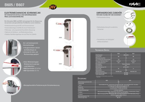 elektromechanische Schranke - FAAC GmbH