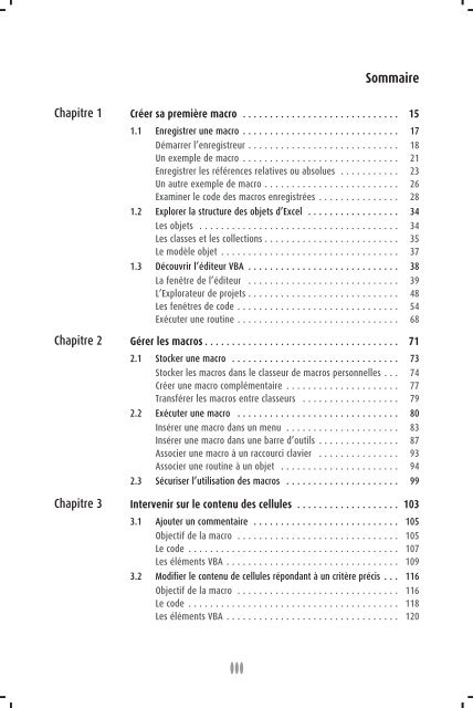 Sommaire Micro Application