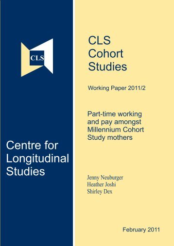 Part-time working and pay amongst Millennium Cohort Study ...