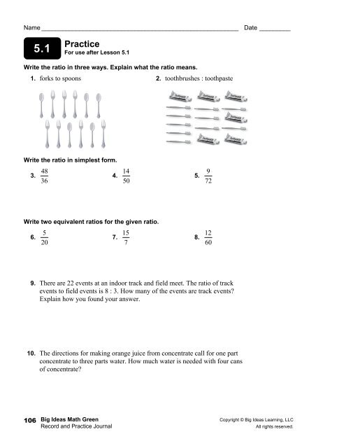 Ch 5 Fair Game Review - pg 1 &2 of pdf - the Stowe School District