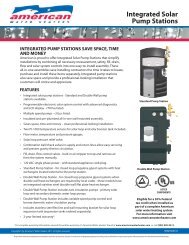 Solar Pump Station Spec Sheet - News from American Water Heaters