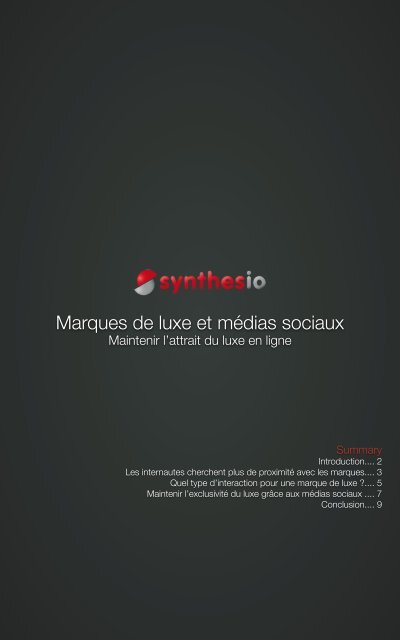 Marques de luxe et mÃ©dias sociaux - Synthesio