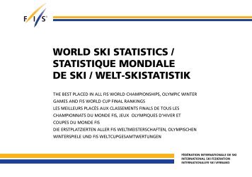 WORLD SKI STATISTICS / STATISTIQUE MONDIALE DE SKI ...