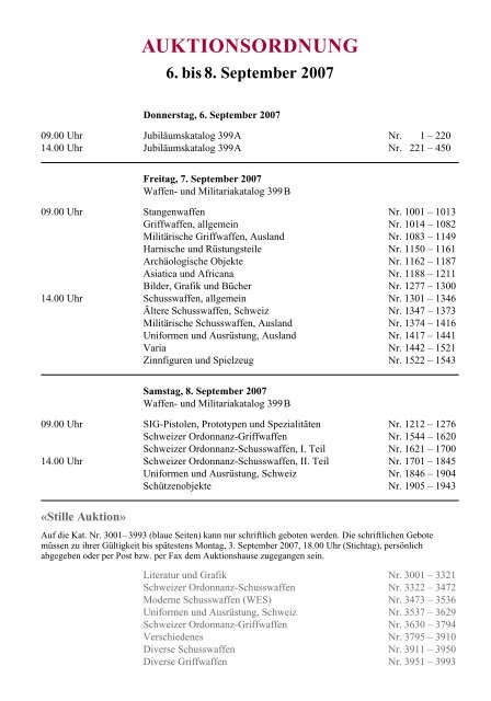 NÄCHSTE WAFFEN- UND MILITARIA-AUKTION - Galerie Fischer ...