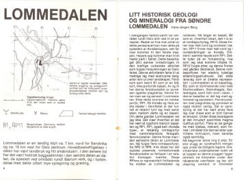 Lommedalen. Litt historisk geologi og mineralogi fra SÃ¸ndre ... - NAGS