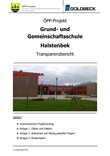 ÖPP-Projekt Grund - Gemeinde Halstenbek