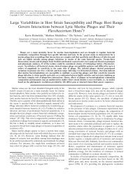 Large Variabilities in Host Strain Susceptibility and Phage Host ...