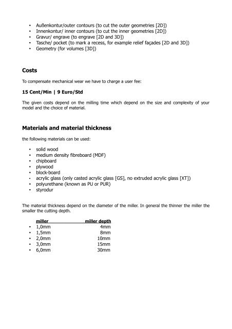 Manual for creation of milling file - Architektur TU Berlin