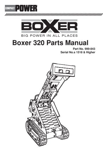 Boxer 320 Parts Manual - Boxer Power and Equipment