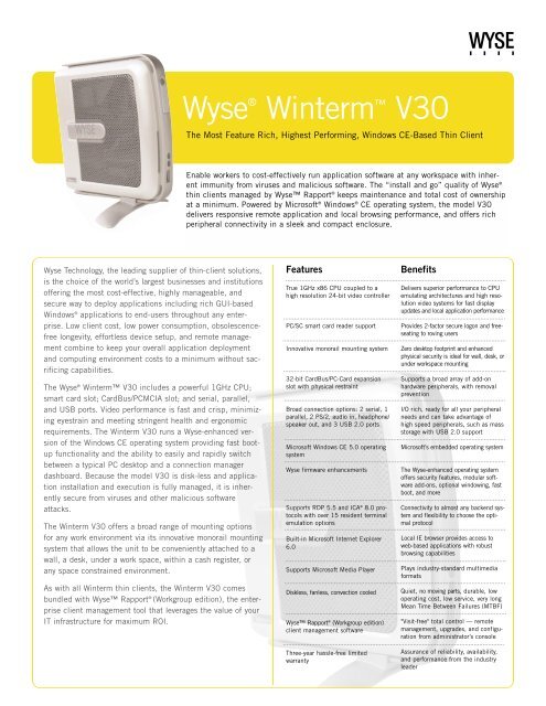 Wyse® Winterm™ V30 - Wyse Outlet Store