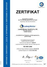 QM-Zertifikat DIN ISO 9001 - Ludwig Meister