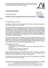HBS Vortrag.pdf - Hochbegabtenförderung Bayerisch-Schwaben