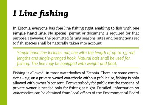 Pocket guide for recreational fishing in Estonia 2009 Pocket guide ...
