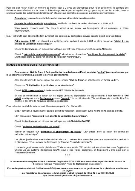 Notice d'aide Ã  la saisie sur DT Ulysse - Rectorat de l'acadÃ©mie de ...