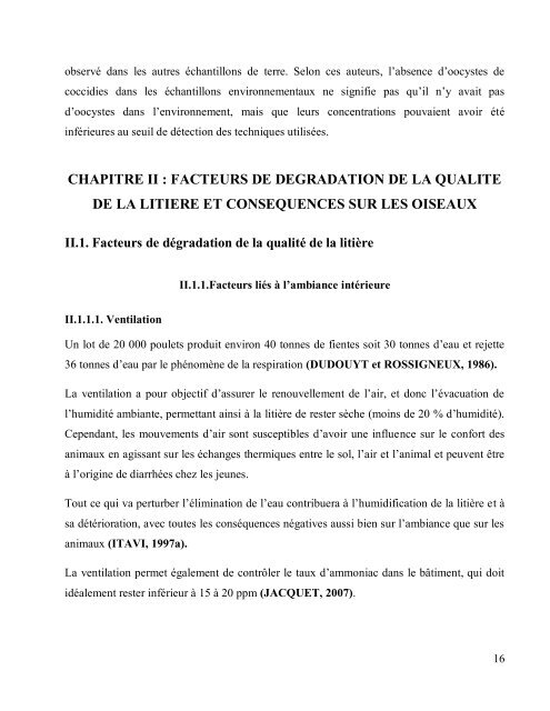 Effets d'un traitement chimique par des " fines d'attapulgite ... - BEEP