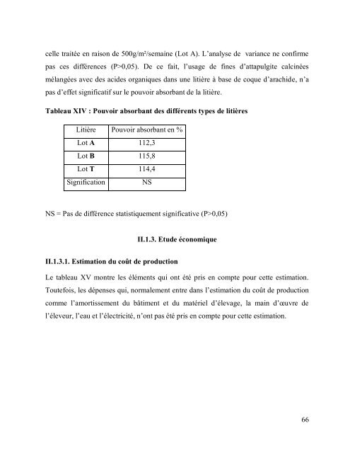 Effets d'un traitement chimique par des " fines d'attapulgite ... - BEEP