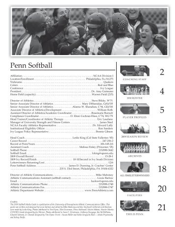 Penn Softball - University of Penn Athletics