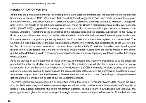 Elections 2004 (Results) - Friedrich-Ebert-Stiftung, Ghana Office