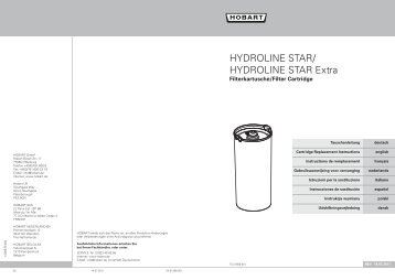 HYDROLINE STAR/ HYDROLINE STAR Extra - HOBART GmbH