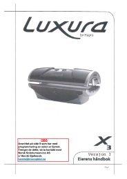Hapro Luxura X3 I, manual - Norsk Solariumservice