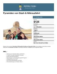 Pyramiden von Gizeh & Nilkreuzfahrt - Memphis Tours - Memphis ...