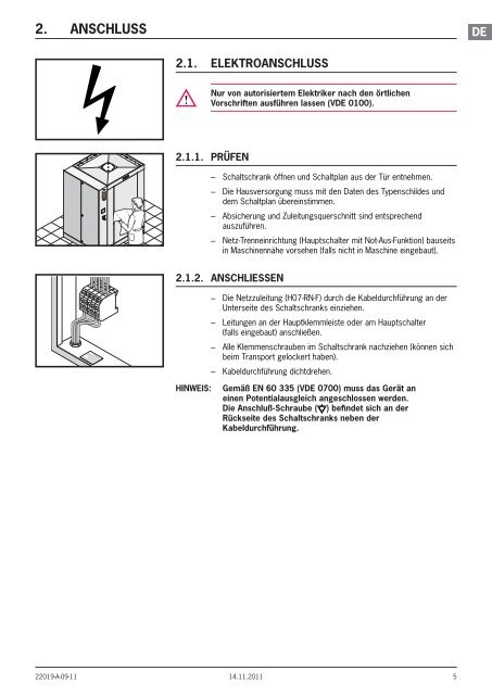 MODELLREIHE SWA INSTALLATIONS- UND ... - HOBART GmbH