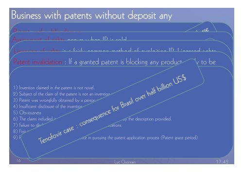 Intellectual property, patents - Luc Quoniam