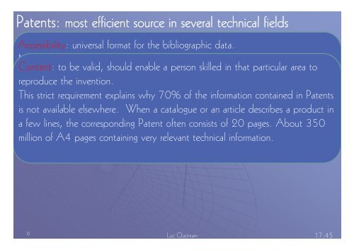 Intellectual property, patents - Luc Quoniam