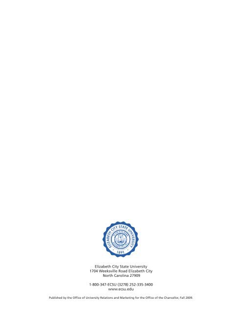 2008-09 Annual Report - Elizabeth City State University