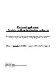 Evalueringsformer i Social- og Sundhedsuddannelserne - policy.dk