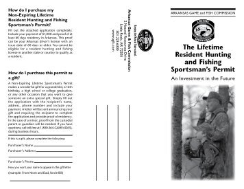 The Lifetime Resident Hunting and Fishing Sportsman's Permit