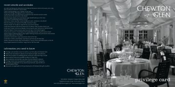 privilege card - Chewton Glen