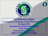 ICD WORKSHOP: DURBAN Investigation of discharge of official ...